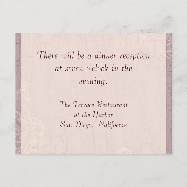 Impressionistic Lilacs - Reception Invitation (Front)