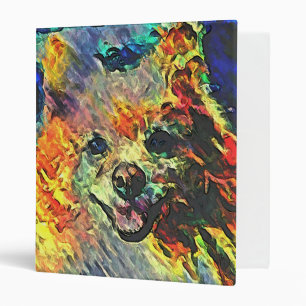 Impressionistic Pomeranian #2 Binder