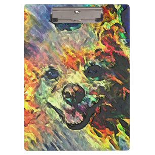 Impressionistic Pomeranian #2 Clipboard