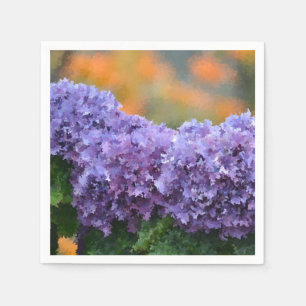 Impressionistic Purple Hydrangea Napkin