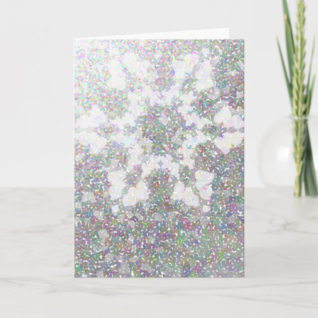 Impressionistic Snowflake Holiday Card (Front)