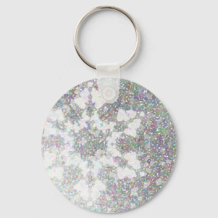 Impressionistic Snowflake Keychain
