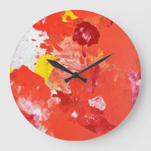 "Impressionnez-moi" horloge colorée d'art abstrai