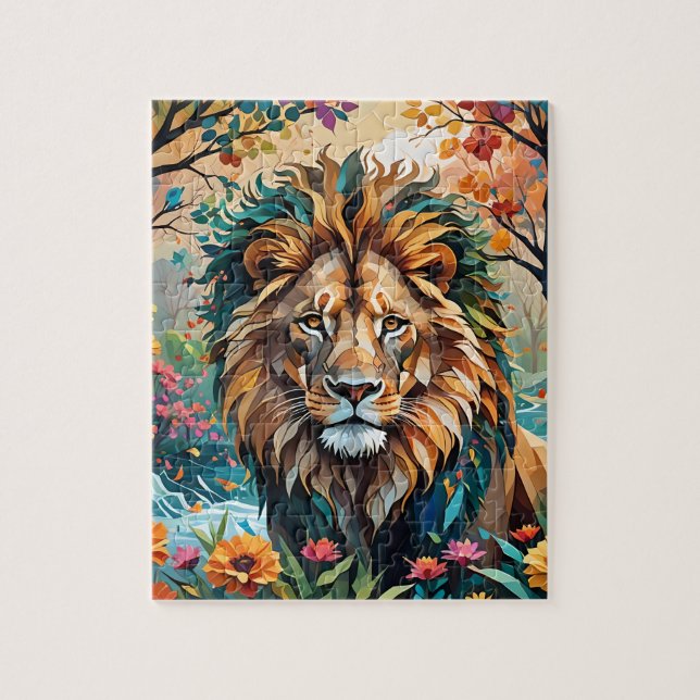 Impressionnisme Lion Jigsaw Puzzle (Vertical)