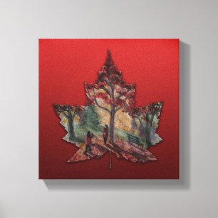 Impressions d'art de feuille d'érable du Canada -