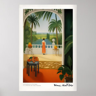Impressions d'art de Matisse - Femme sur balcon vu