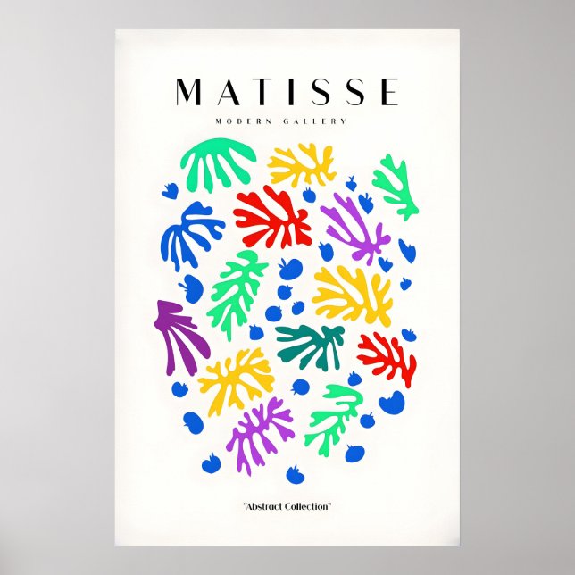 Impressions d'art Matisse - Abstrait coloré éparpi (Devant)