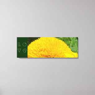 Impressions d'art sur toile LOVE Tournesols jaunes