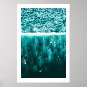 Impressions d'art triptyque de surf Scandi Ocean B
