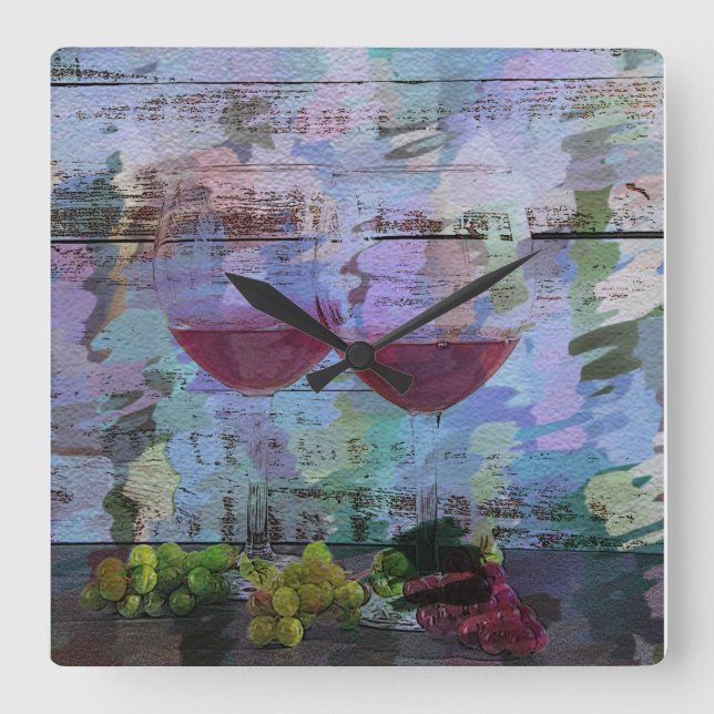 Impressions de vin Horloge Art numérique (Recto)