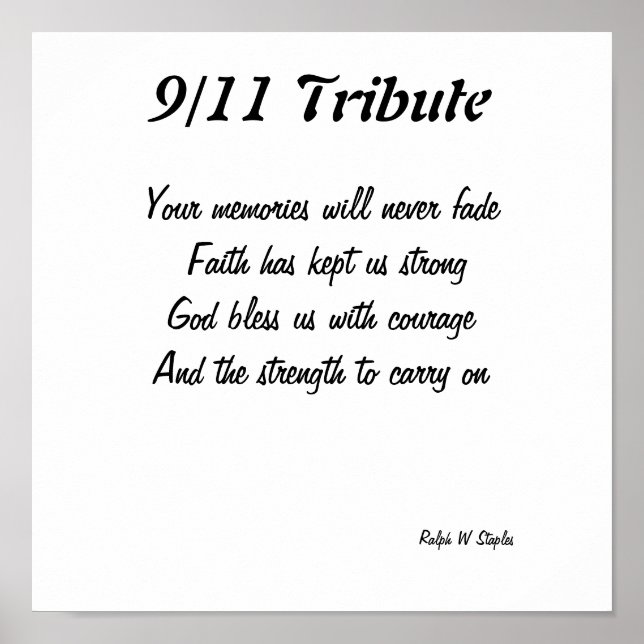 Impressions d'hommage 9/11 (Devant)