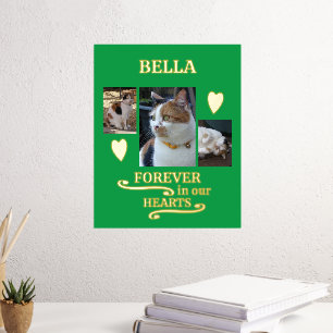 Impressions Dorure 3 nom photo animaux de compagnie pour toujours mém