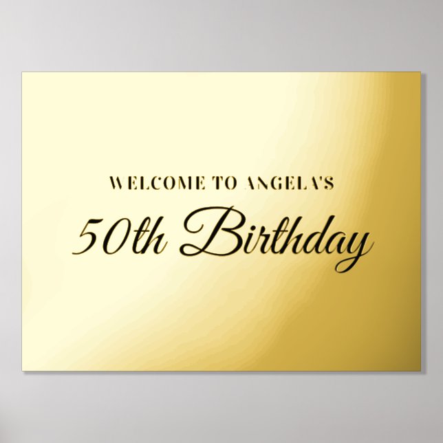 Impressions Dorure 50e anniversaire Gold et Black Bienvenue (Recto)