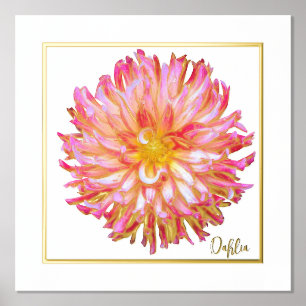 Impressions Dorure Accessoires d'huile Dahlia affiche d'impression