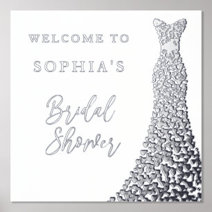 Impressions Dorure Affiche de bienvenue à huile d'argent pour la Fête