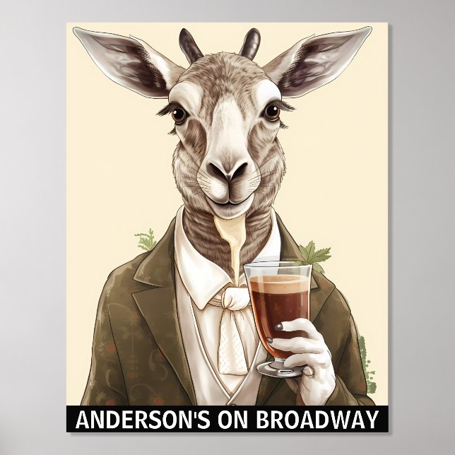 Impressions Dorure Amusant Bière de chèvre Animaux Personnalisés Cock (Recto)