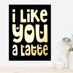 Impressions Dorure Amusant Je T'Aime Un Latte Black Luxe