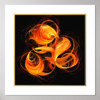Art abstrait Fireball