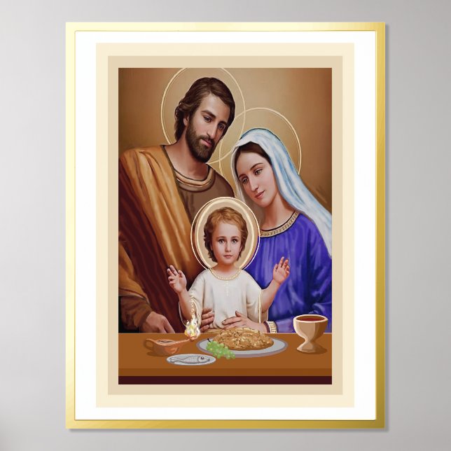 Impressions Dorure Art catholique de la Sainte Famille (Recto)