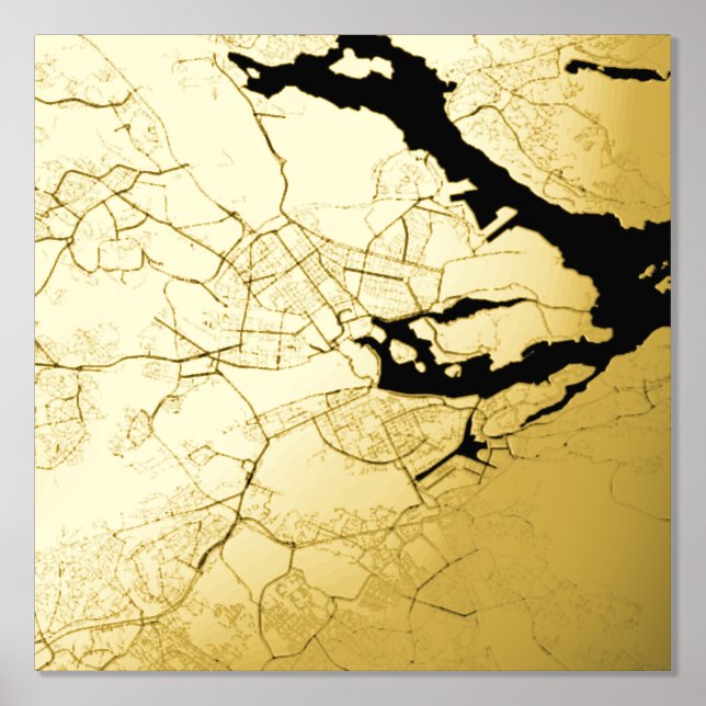 Impressions Dorure Carte cadeau moderne élégant de Stockholm Suède (Recto)