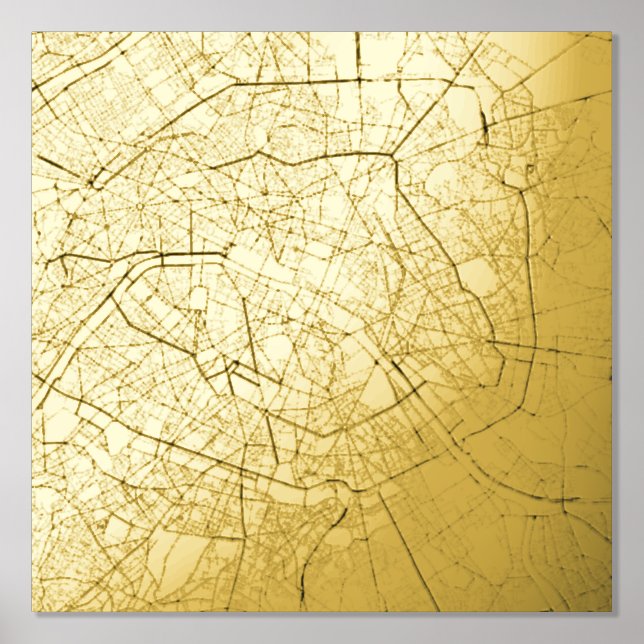 Impressions Dorure Carte cadeau moderne élégant Paris, France (Recto)