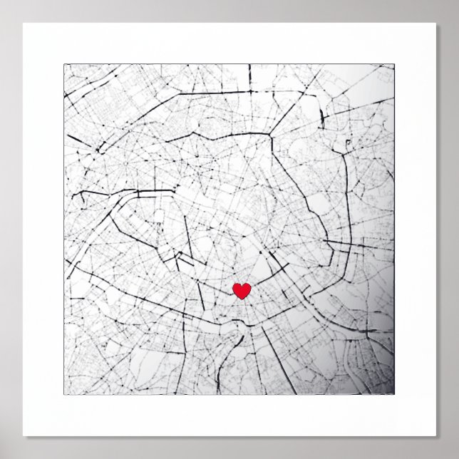 Impressions Dorure Carte de Paris, France Cadeau élégant moderne (Recto)