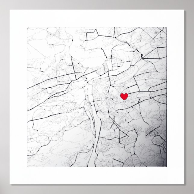 Impressions Dorure Carte de Prague, République tchèque Modern Elegant (Recto)