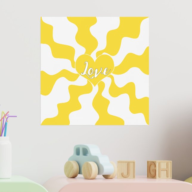 Impressions Dorure Coeur d'amour - Citron jaune et blanc (In Situ (Pépinière 2))