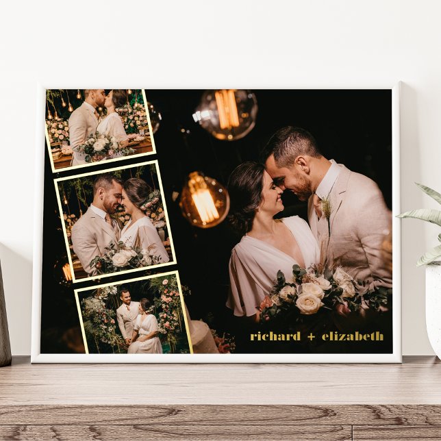 Impressions Dorure Collage de photos personnalisé Noms personnalisés  (Créateur téléchargé)
