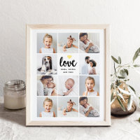 Collage photo simple et chic | Love Gold Heart