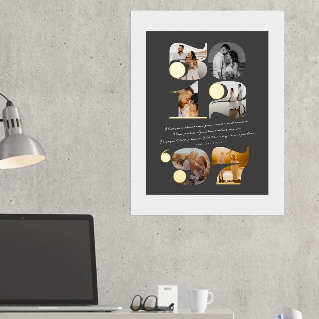 Impressions Dorure Date De Mariage Personnalisée Et Citation D'Amour  (In situ (Bureau 2))