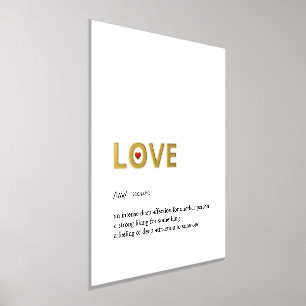 Impressions Dorure Définition de LOVE minimal blanc or