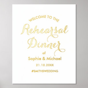 Impressions Dorure Dîner de répétition Gold White Welcome