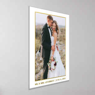 Impressions Dorure Élégant Couple Mariage photo Gold