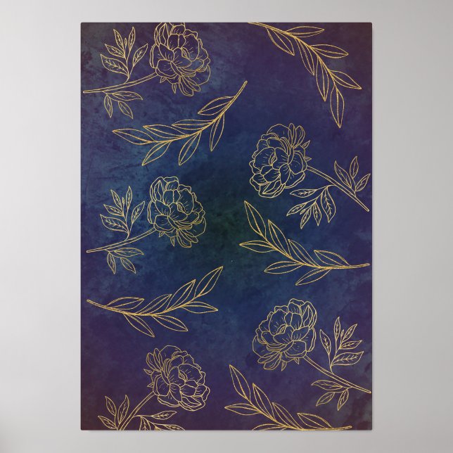 Impressions Dorure Elégant design Gold Foil pour une touche luxueuse (Recto)