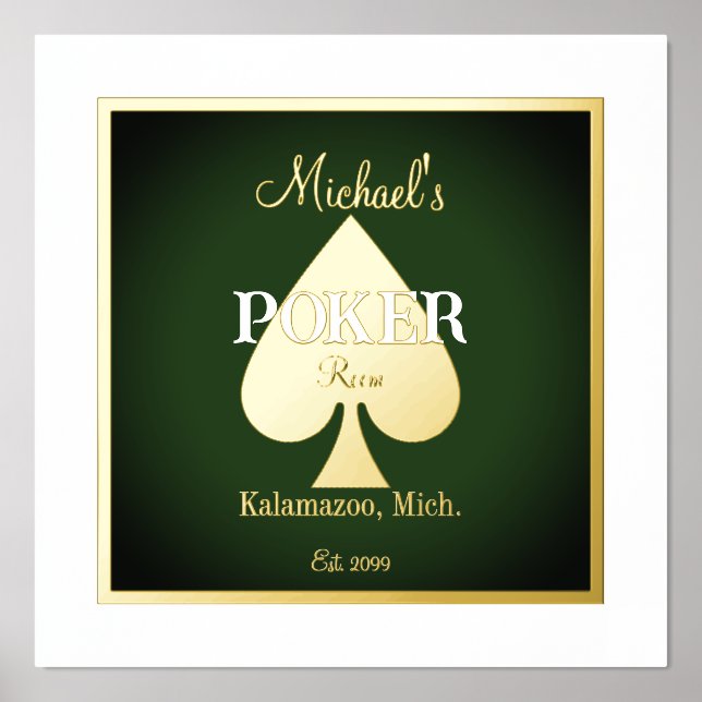 Impressions Dorure Elégant Poker Jouer Cartes Foil Accent (Recto)
