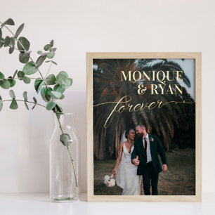 Impressions Dorure Élégant romantique Vos noms Forever Mariage Photo