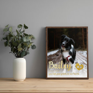 Impressions Dorure Empreintes de pattes d'or dans nos coeurs Monument