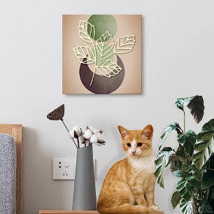 Impressions Dorure Feuilles Abstraits botanique