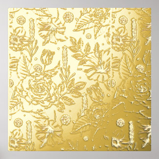 Impressions Dorure fleurs impressionnistes palmier floral botanique