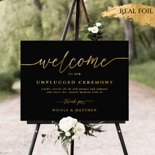 Impressions Dorure Foil Bienvenue Cérémonie de Mariage débranchée Pan