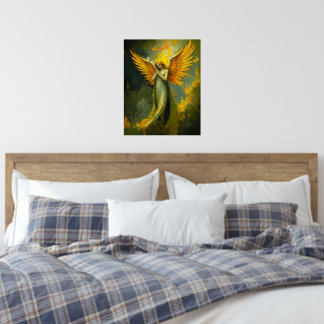 Impressions Dorure Golden Guardian Angel - Peinture numérique Ethérée