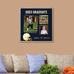 Impressions Dorure Graduation photo personnalisée de football Imprima