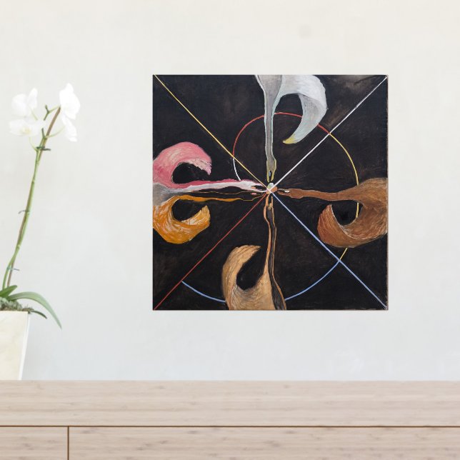 Impressions Dorure Hilma Af Klint, Le Swan No.7, Art Abstrait (In Situ (Tableau d'Entrée))