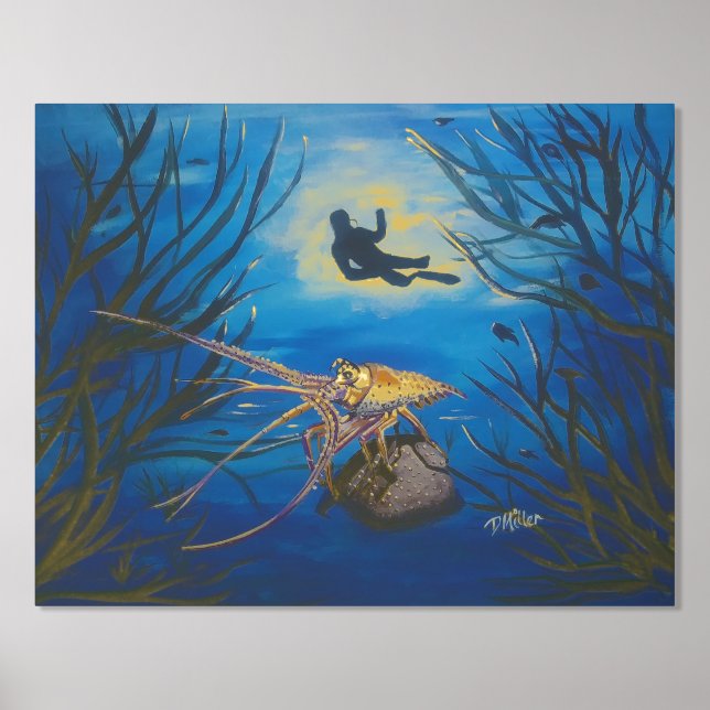 Impressions Dorure Homard sous-marin Scuba (Recto)