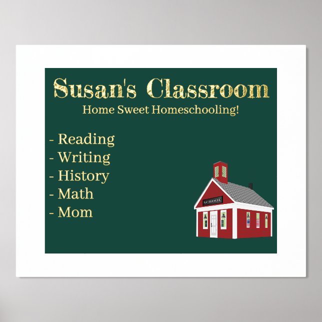 Impressions Dorure Home Sweet Homeschooling Schoolhouse Chalkboard (Recto)