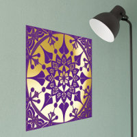 Illustration du flocon de neige Mandala Purple Gol