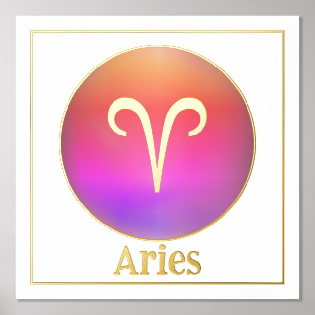Impressions Dorure Imprimantes Aries Zodiac Aura Gold (Recto)