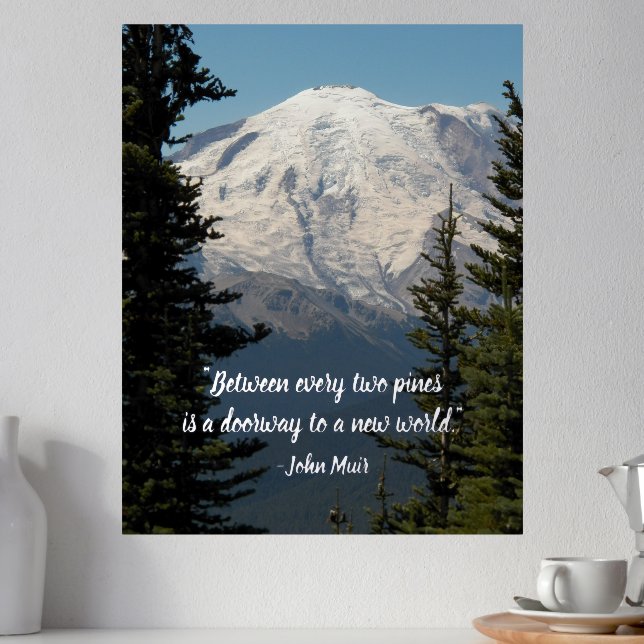 Impressions Dorure John Muir Nature Citation Mont Rainier Pittoresque (In situ (Comptoir 2))