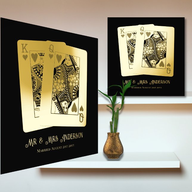 Impressions Dorure King Queen Jouer aux cartes Cadeau du nouvel anniv (Créateur téléchargé)